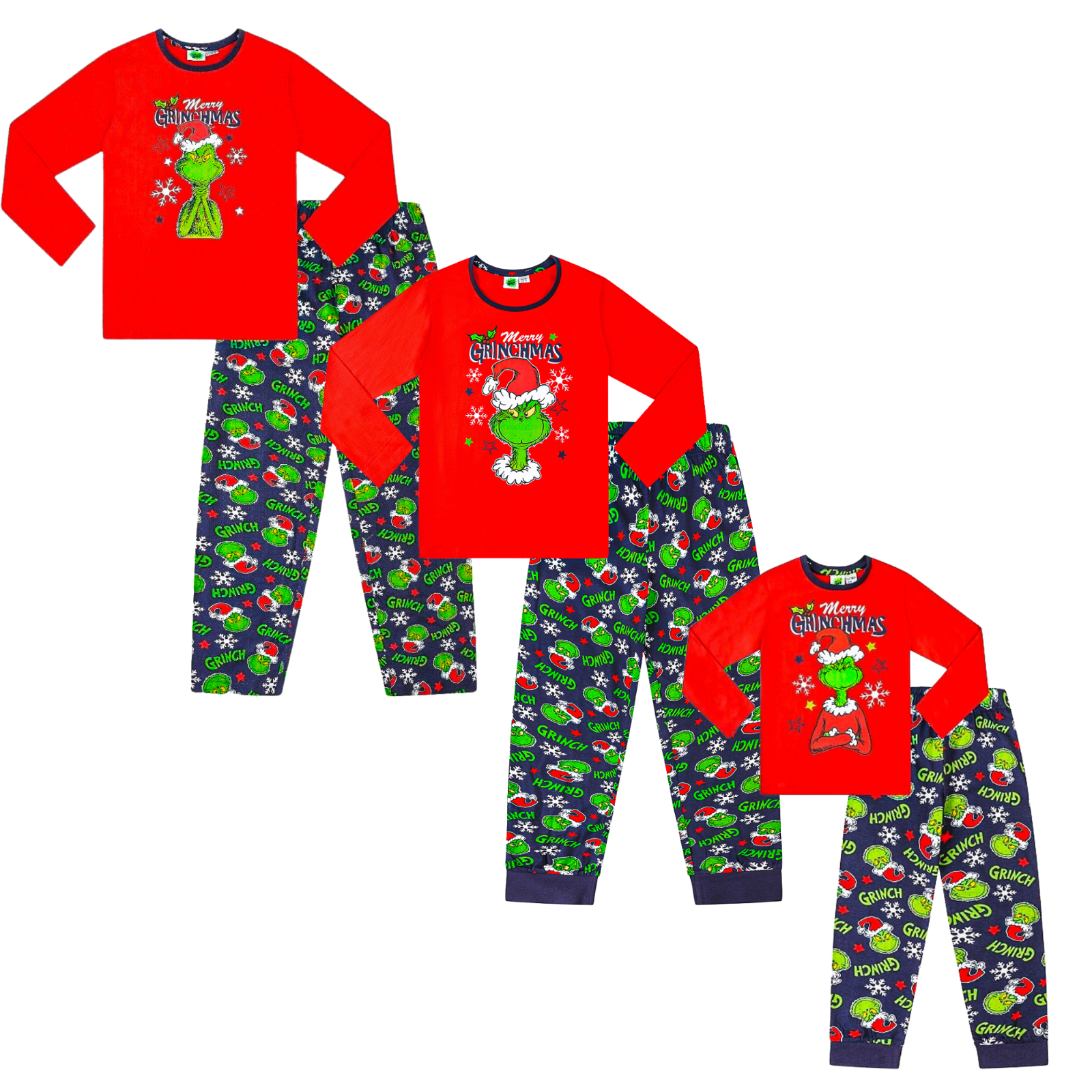 Grinch vánoční pyžamo - design pro celou rodinu dámské