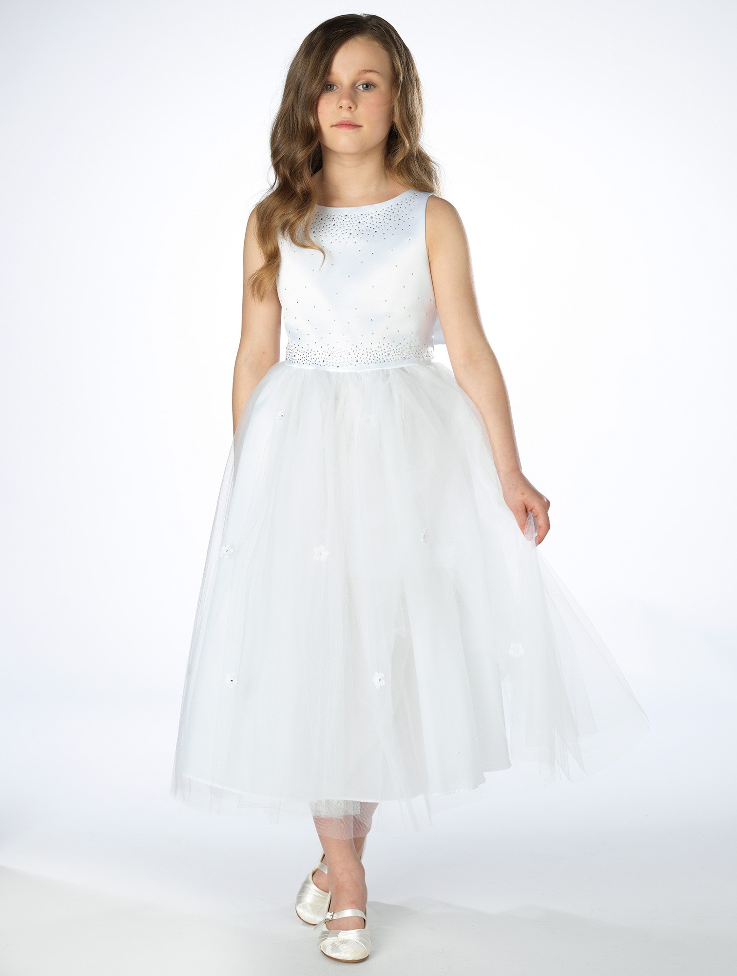 Dívčí společenské bílé šaty Tamara 