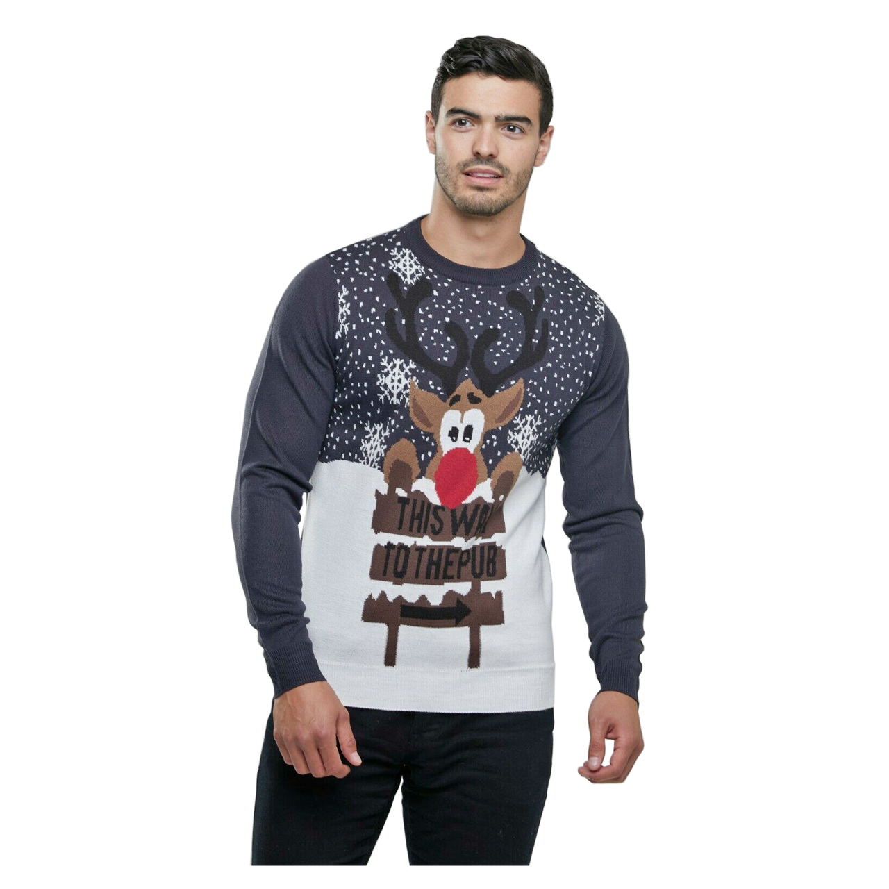 Pánský vánoční svetr s Rudolfem