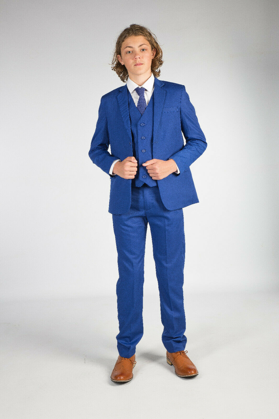 Chlapecký oblek Kevin pětidílný modrý