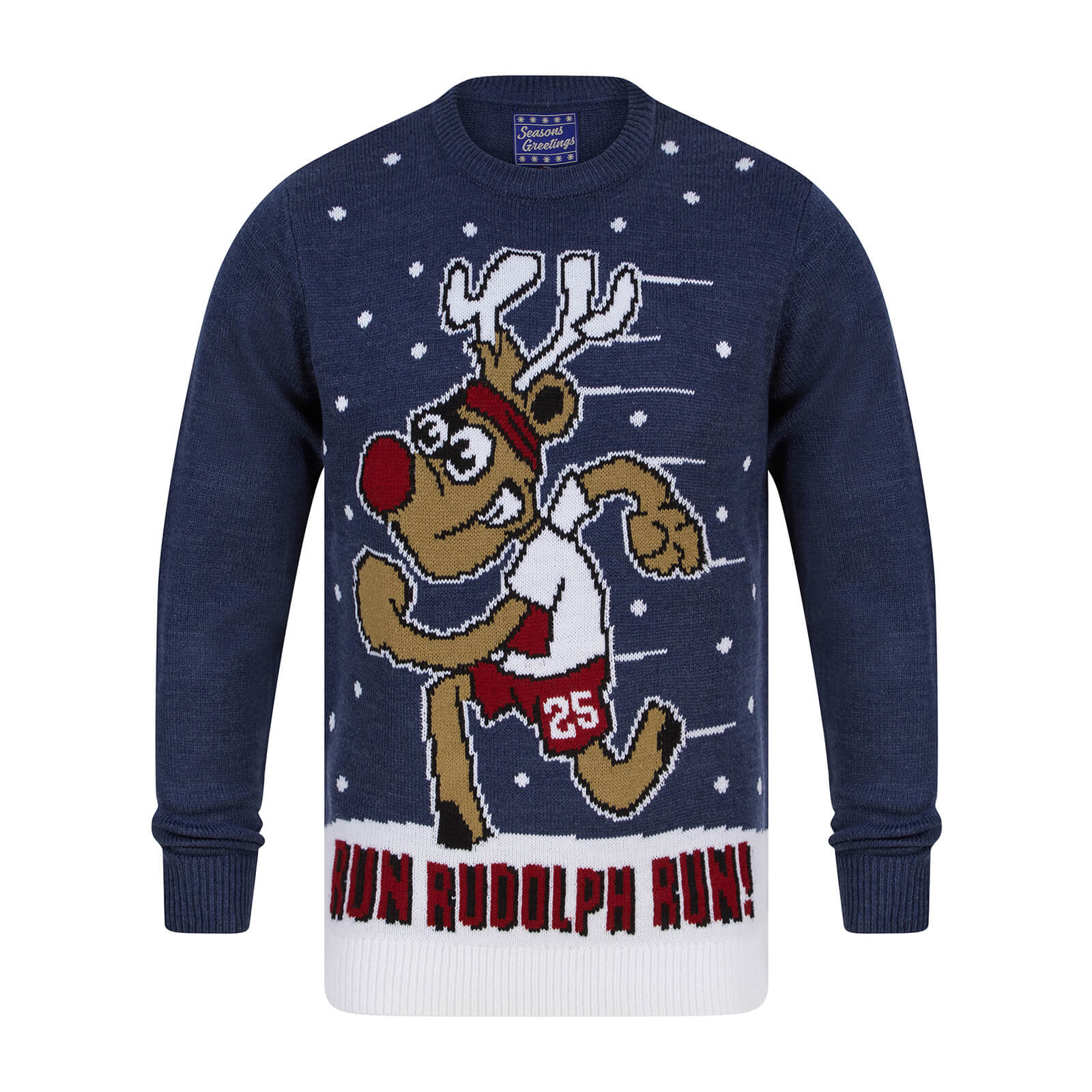Sprintující Rudolf vánoční svetr pánský