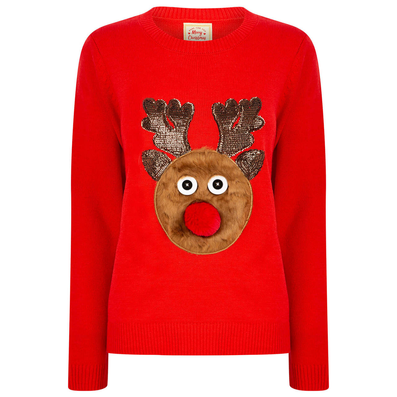 Dámský vánoční svetr s Rudolfem