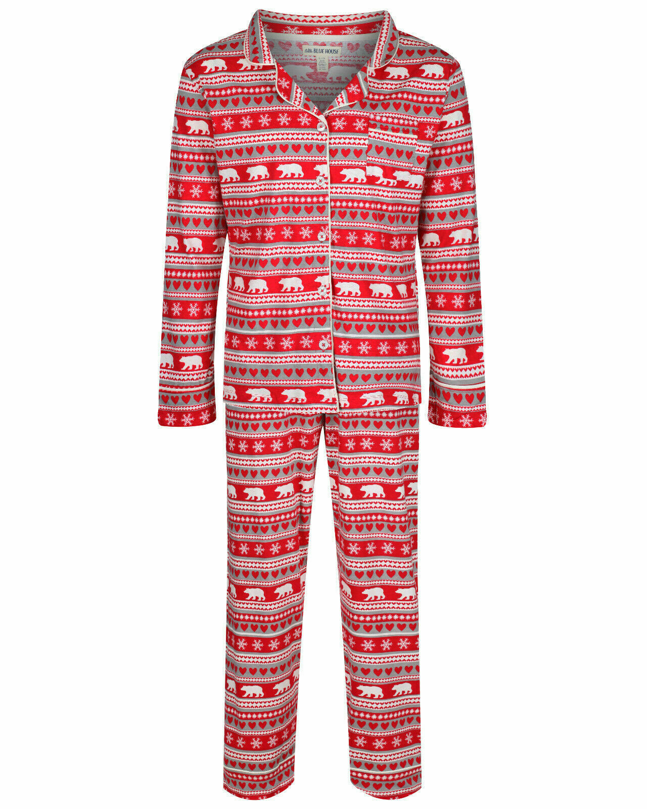 Dámské bavlněné pyžamo s norským vzorem