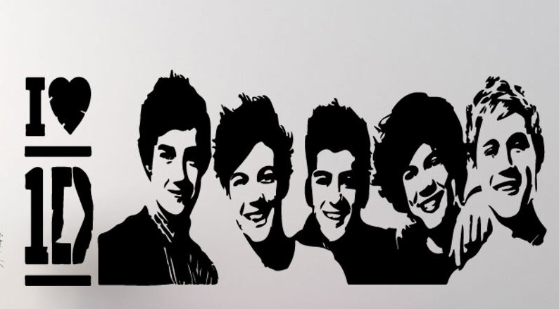 One Direction nálepka na stěnu 58 x 24 cm