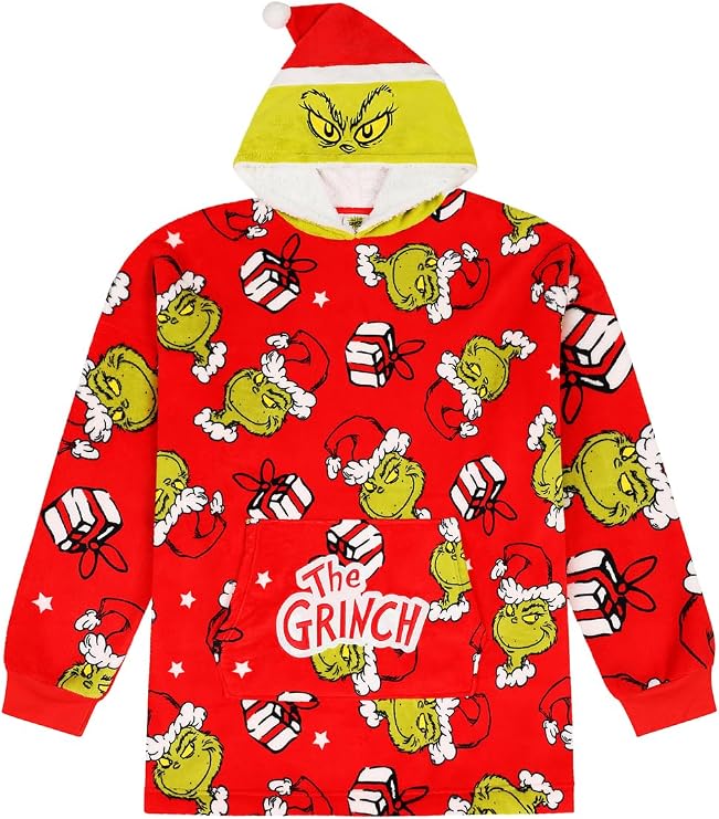 Grinch  mikinová deka s kapucí dospělácká